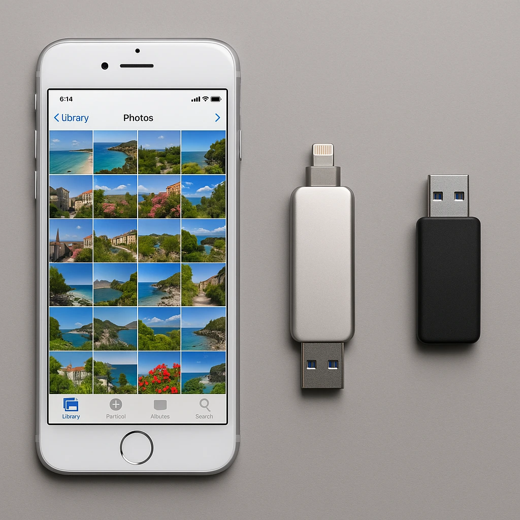 Μεταφορά φωτογραφιών απο iPhone σε στικάκι USB Flash