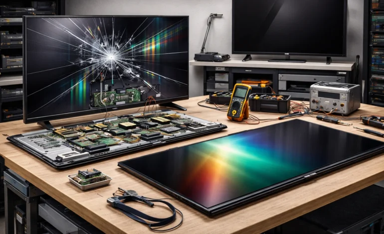 Επισκευή ή αντικατάσταση Panel σπασμένης Οθόνης Τηλεόρασης LG