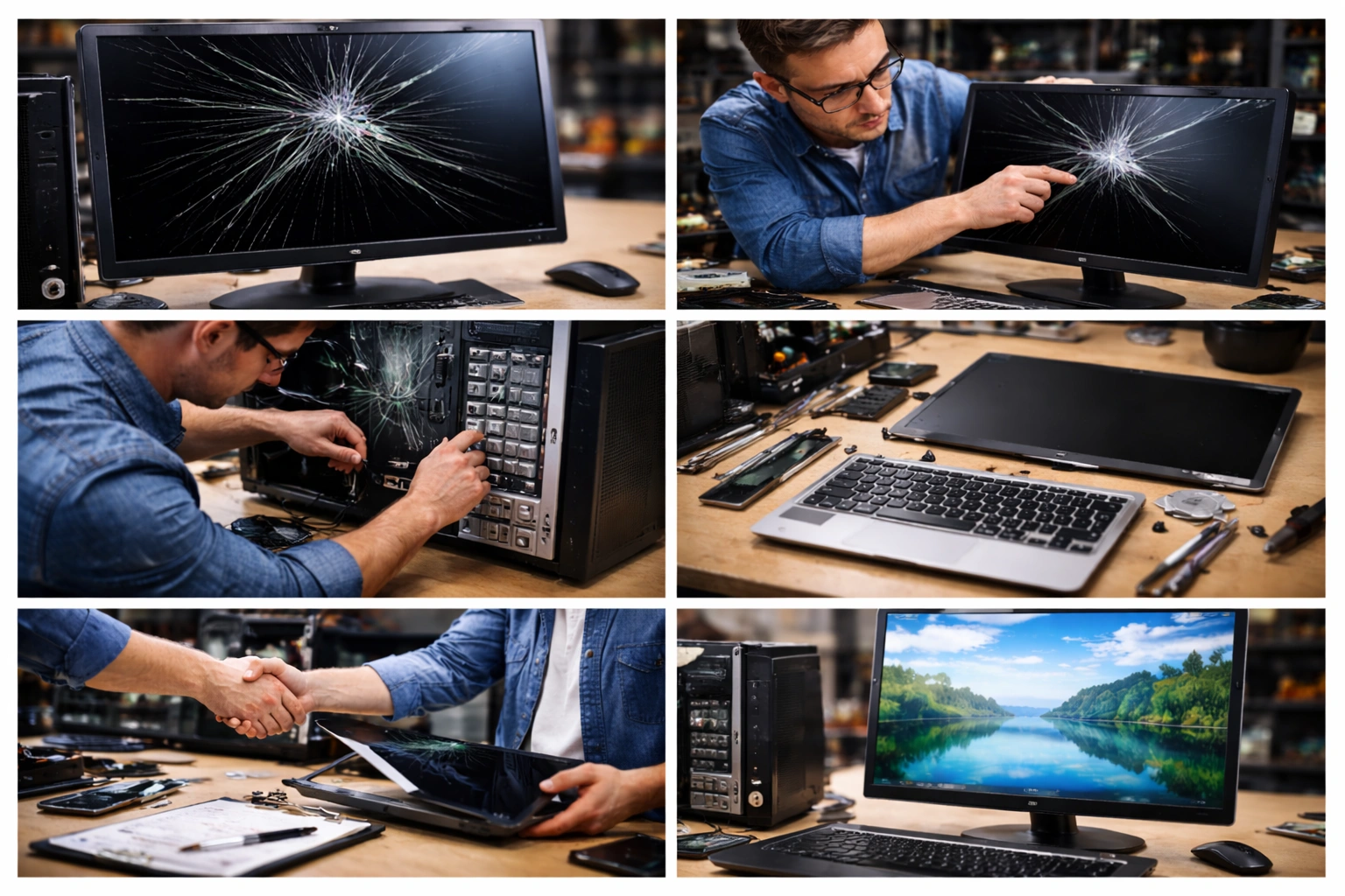 Σπασμένη οθόνη υπολογιστή Desktop – Βρες Τεχνικό