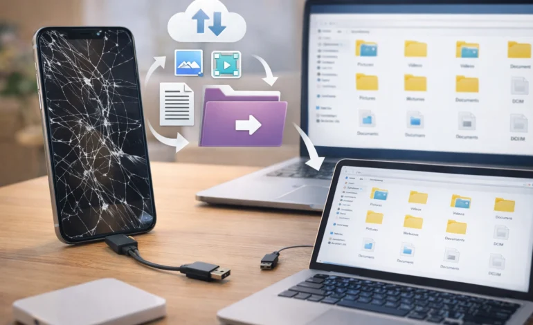 Σπασμένη οθόνη κινητού – Ανάκτηση & μεταφορά αρχείων